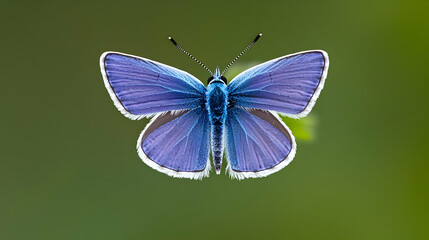 Detailed Closeup Of A Blue Butterfly