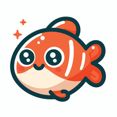 cute fish logo image vector
