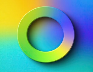 Obraz premium Gradient Circle Abstract, Colorful Round Design, Modern Abstract Ring.