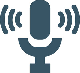マイクのシルエットアイコン　録音