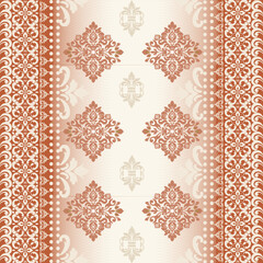 Damask luxury seamless pattern, abstract seamless ornamental pattern ,design for wallpaper ,background,fabric,silk,saree, decoration.