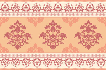 Border seamless floral pattern design for saree, boho pants , yoga pants, hippie harem pants.