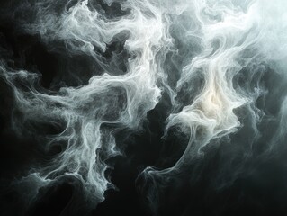 Obraz premium Abstract Fire and Flames Fractal Design Black and White