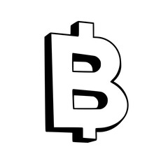 Thailand Bath currency 3D icon