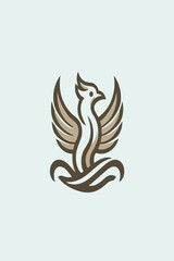 cool bird logo image vector