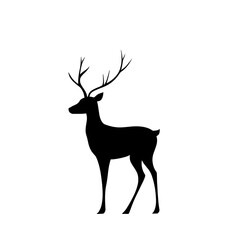 Sleek reindeer silhouette