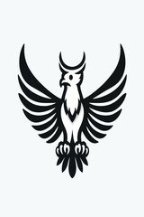 cool bird logo image vector