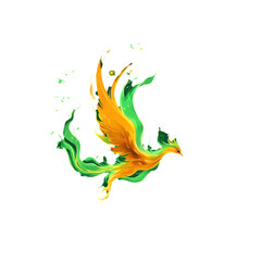 Obraz premium Fire splash in the shape of a phoenix
