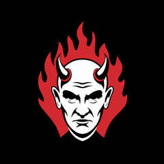Devil head ilustration