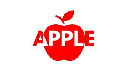 apple knockout typography on an apple 