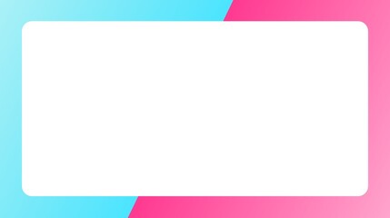 Fototapeta premium pink and blue bordered frame with blank space 