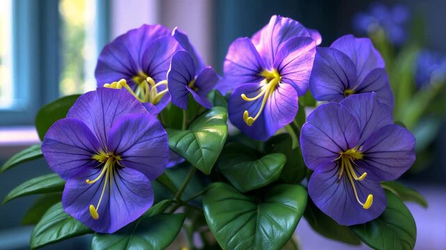 bright bold blue violets