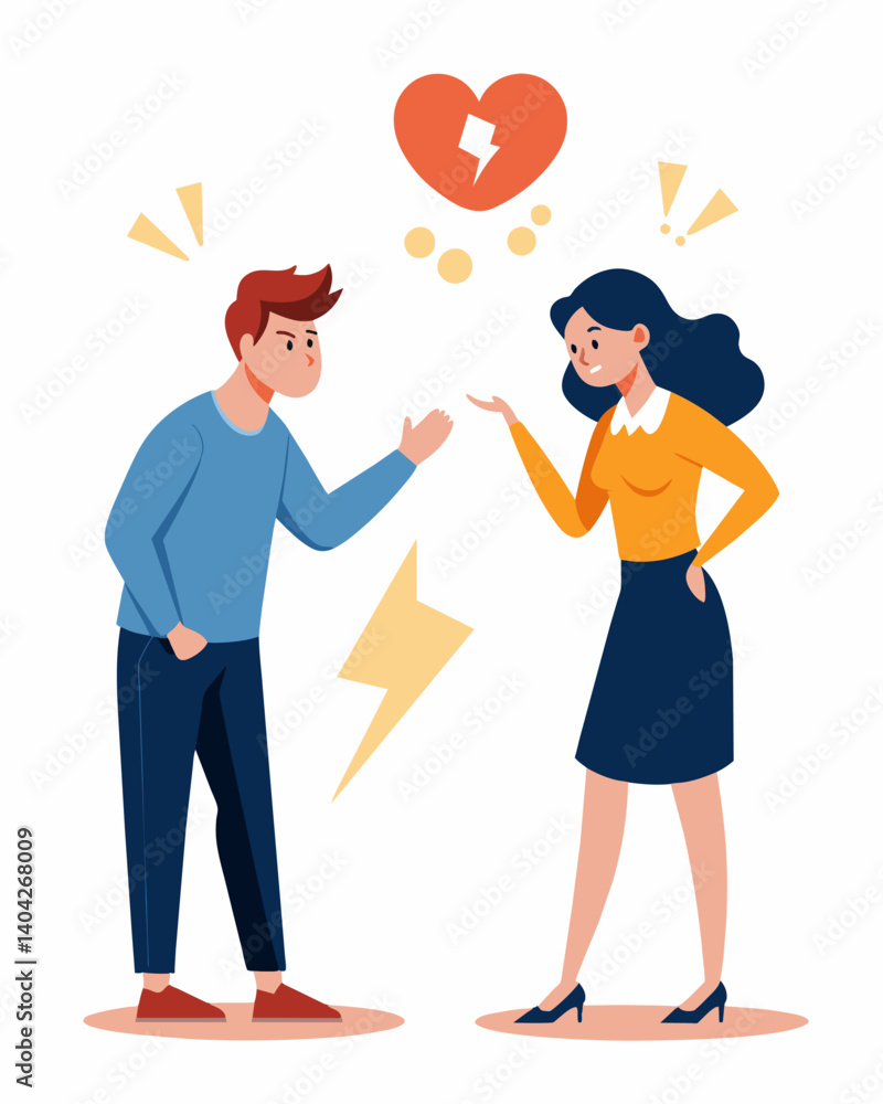 Poster a couple has a heated argument as they try to figure out how to handle the financial strain of one o