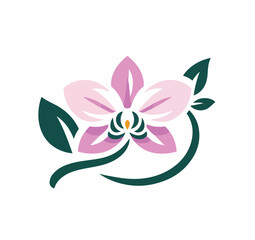 beautiful flower logo image vector