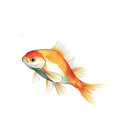 Fototapeta premium Goldfish swimming in water