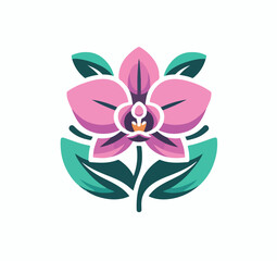 beautiful flower logo image vector
