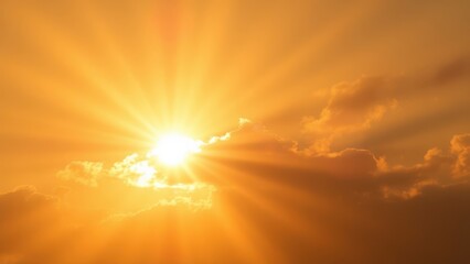 Fototapeta premium a close up of a plane flying in the sky with the sun behind it