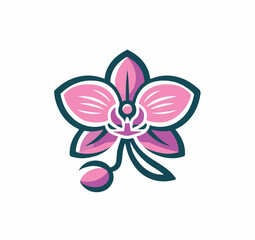 beautiful flower logo image vector