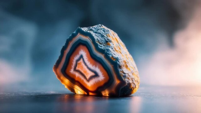 A refined agate specimen.