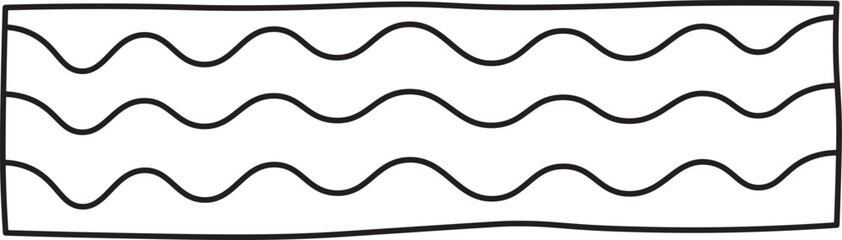 Wavy Line Pattern Washi Tape Doodle