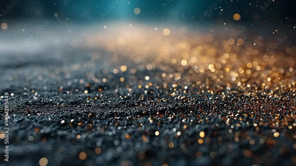 Poster abstract shimmering bokeh lights over granular surface creates an ethereal and dreamy backdrop with 