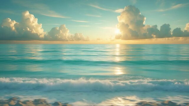 A tranquil sea marks the start of a new day