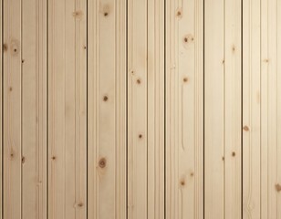 Fototapeta premium Light brown wood wall texture. Vertical planks with natural wood grain pattern, knots. Background for design, construction, interior, exterior, rustic decor. Natural wooden surface. Empty background.