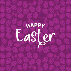 happy easter card with eggs