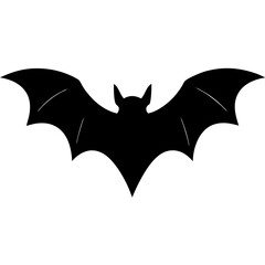 Obraz premium bat silhouette vector isolated on white background