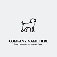 Dog illustration black and white for logo company vector image
