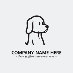 Dog illustration black and white for logo company vector image
