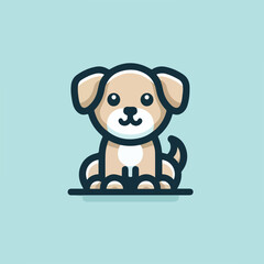 cute dog logo image vector