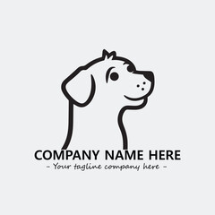 Dog illustration black and white for logo company vector image
