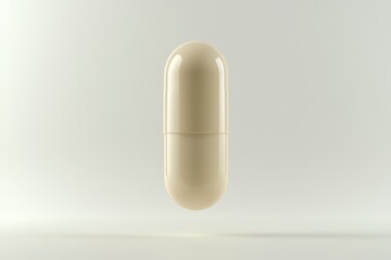 Cream-colored capsule pill