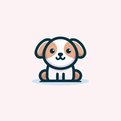 cute dog logo image vector