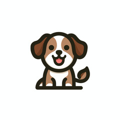 cute dog logo image vector