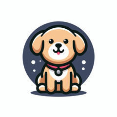 cute dog logo image vector