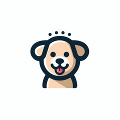 cute dog logo image vector