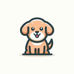 cute dog logo image vector