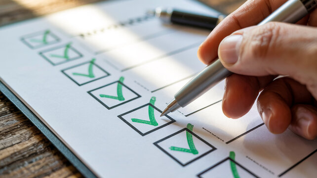 Strategic Business Planning with Organizational Checklist for Productivity and Efficiency Management Concept