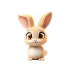 Adorable 3D Rendered Baby Bunny Rabbit - Cute Cartoon Animal Character