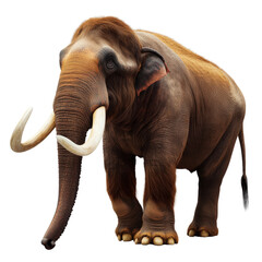 Obraz premium Majestic elephant displaying its impressive tusks in a natural habitat showcasing wildlife and conservation efforts isolated on a white background.