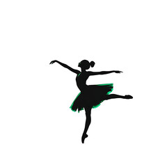Fototapeta premium Dancer mid-spin in ballet pose