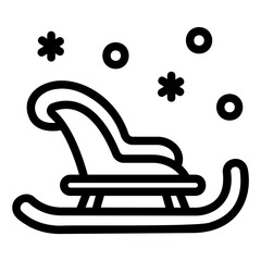 sleigh Line Icon