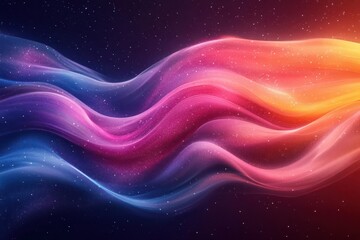 Fototapeta premium Abstract vibrant wavy lines in cosmic colors