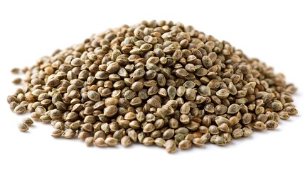 A Close-Up View of a Pile of Hemp Seeds
