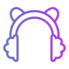 earmuffs Gradient icon