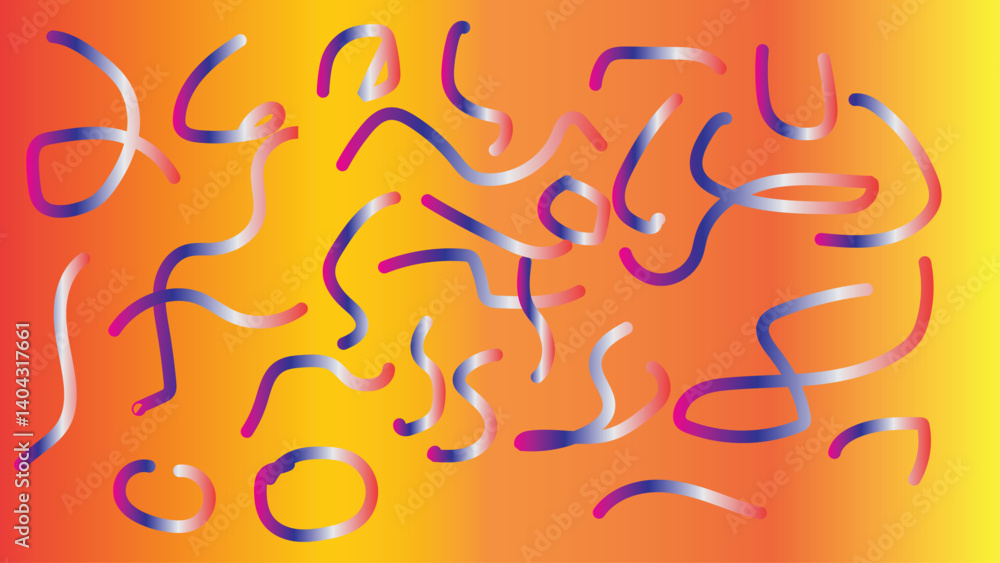 Aufkleber abstract color rainbow gradient shapes set. rainbow gradient design elements. graphic pattern of 3d 