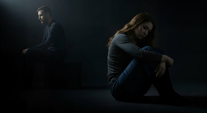 Couple with relationship problems.