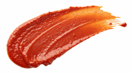A Brushstroke of Flavor Vivid Red Hot Sauce Smear
